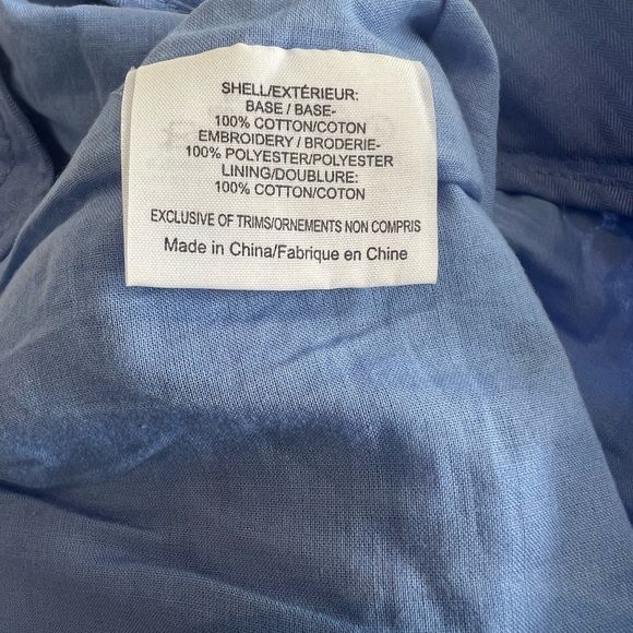 Tory Burch Light Blue Eyelet Shorts Size 6 - Picture 4 of 5